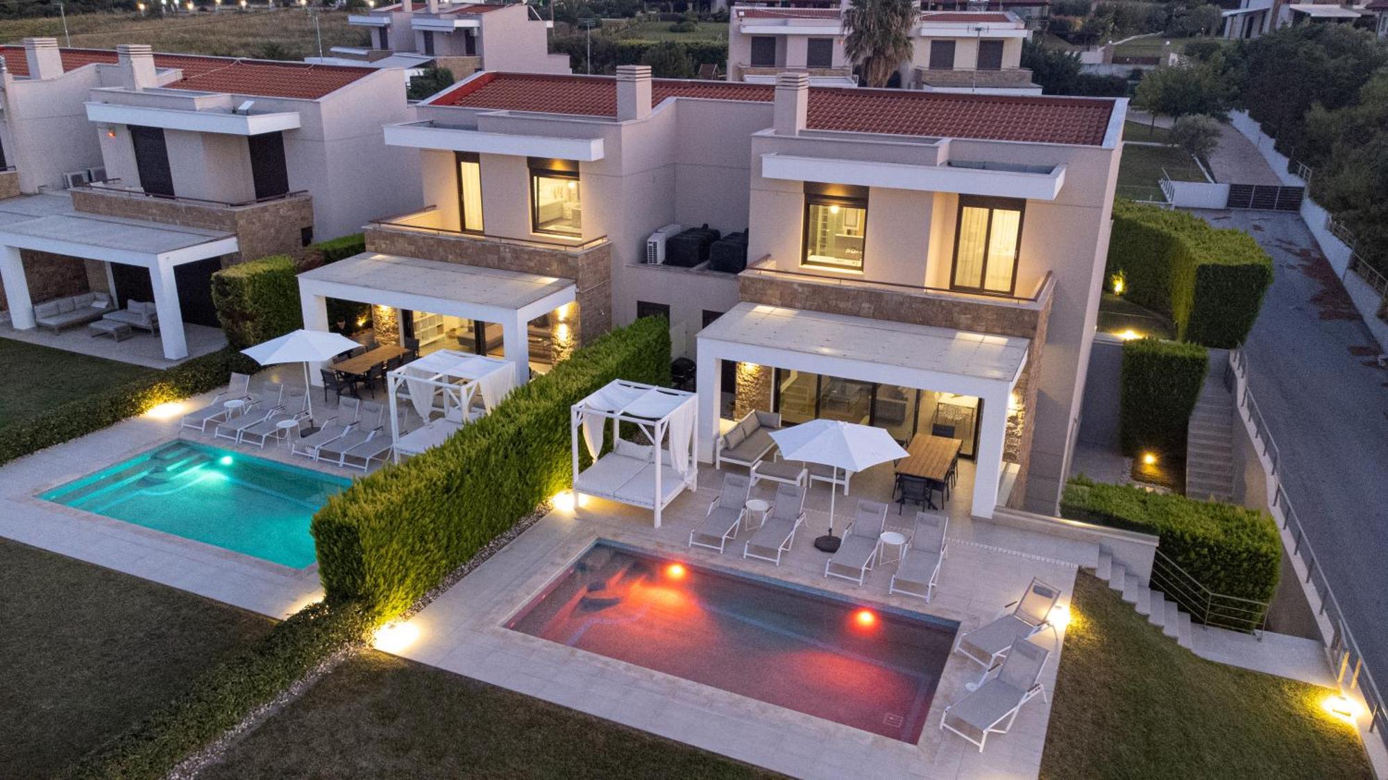 Bellevue Villas With Private Pool Hanioti Exterior photo